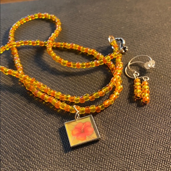 Unique one of a kind handmade jewelry set - Picture 2 of 2